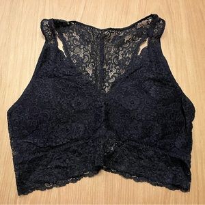 Soma Black Lace Racerback Bralette size Large